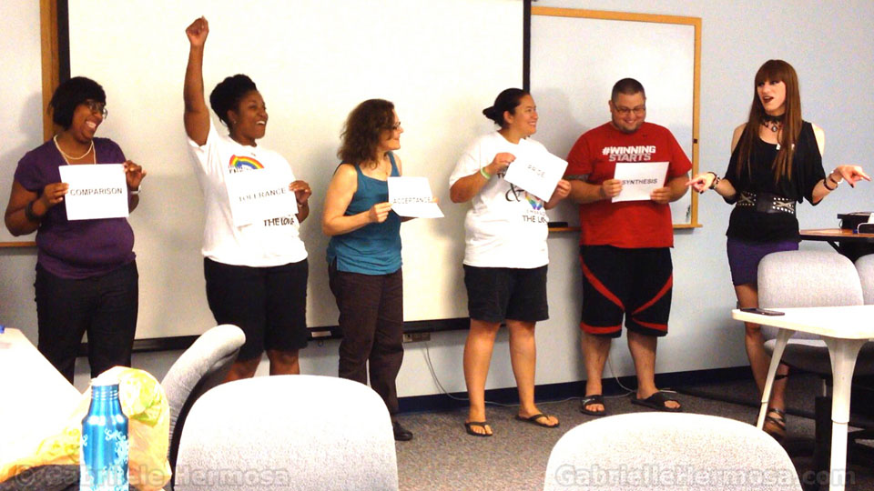 Gabrielle working with SUNY Brockport students